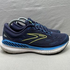 Brooks Glycerin 19 Mens Size 9.5 (D) Shoes Blue Yellow Athletic Running Sneakers